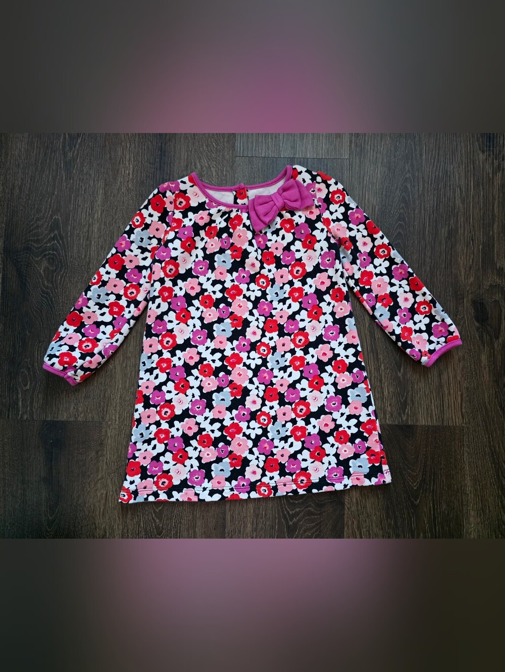 Gymboree Fall floral cotton long sleeve dress